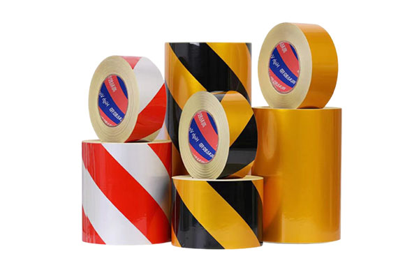 Reflective Film Twill Reflective Stickers Black And Yellow Warning Tape Red And White Logo Stickers Self-Adhesive Custom