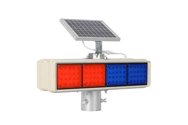 Solar Warning Flashing Light LED Warning Strong Light Construction Flashing Roadblock Light Red And Blue Road Strobe Signal Light