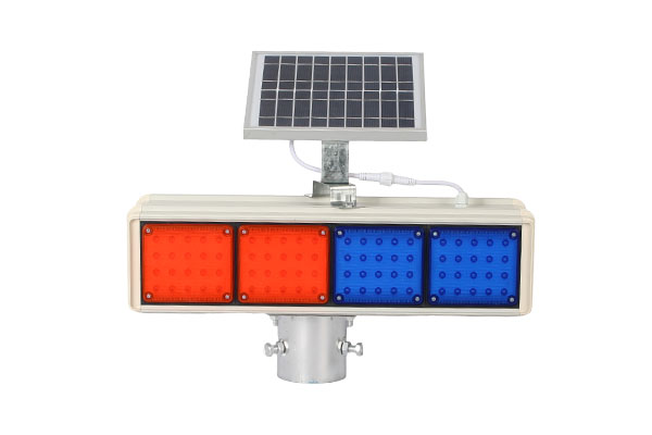 Solar Warning Flashing Light LED Warning Strong Light Construction Flashing Roadblock Light Red And Blue Road Strobe Signal Light