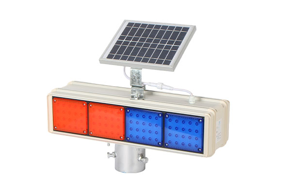 Solar Warning Flashing Light LED Warning Strong Light Construction Flashing Roadblock Light Red And Blue Road Strobe Signal Light